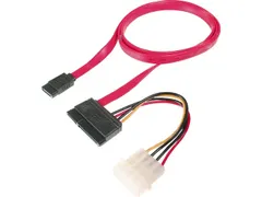 SATA/Molex Data Gegevensoverdrachts-/stroomkabel 0.5m Rood