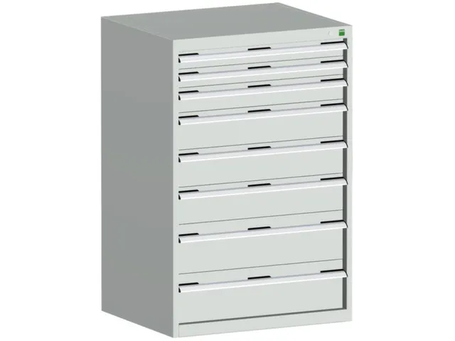 ladekast HxBxD 1200x800x750mm 8laden romp RAL7035 front RAL7035