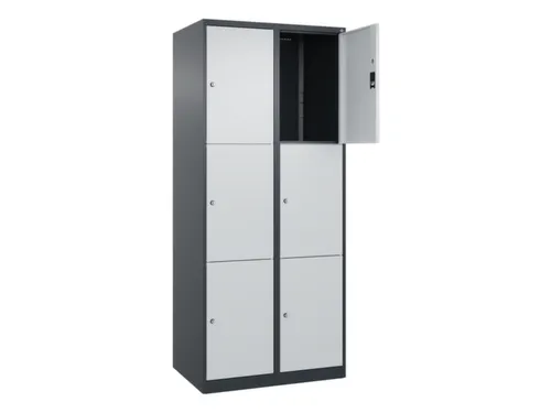 lockerkast,HxBxD 1850x800x500mm,2x3vakken,vak B 400mm,cil.-slot