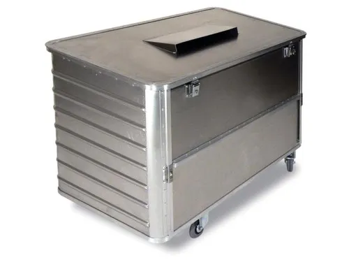 Dossierafvalbak 650 Liter Aluminium Hxlxb 990x1300x700mm Inworpsleuf