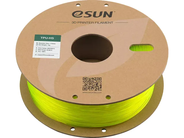 eSUN 3D printer Filament TPU-HS 1,75mm Fluor Geel 1kg