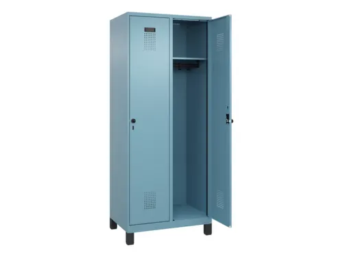 locker,HxBxD 1950x800x500mm,2vak,vak B 400mm,draaigrendel,voeten