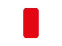 plaksymbool rechthoek markering HxB 150x50mm polycarbonaat rood