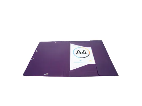 Elastomap A4 3 Kleppen Polypropyleen 4/10de Ondoorschijnend Fuchsia