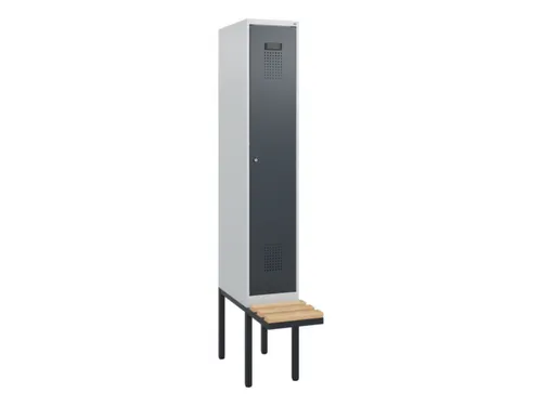 locker met bank,HxBxD 1950x300x815mm,1vak,vak B 300mm,cilinderslot