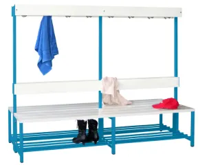 dubbele zitbank,HxLxD 1600x2000x770mm,onderstel RAL5012 - 2