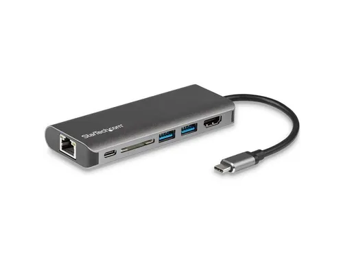 USB-C Multiport Adapterdraagbaar USB-C dock met 4K HDMI GbE en SD