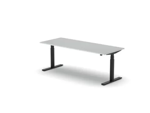 Elektrisch ihv bureau,HxBxD 650-1310x2000x800mm,blad wit