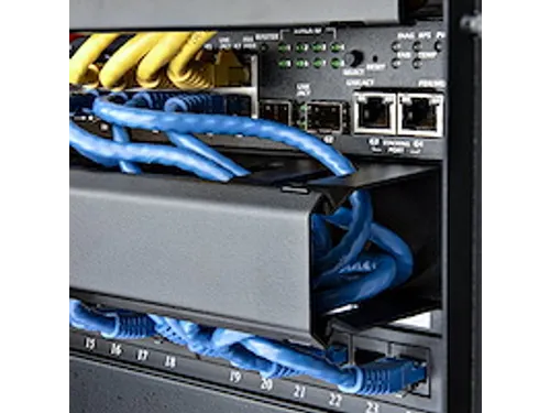 1U Horizontale Kabelgoot met Deksel voor 19 inch Server Rack