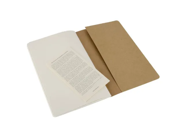 Schrift Moleskine 130x210mm blanco 160 pagina's 70gr kraft set à 3 st