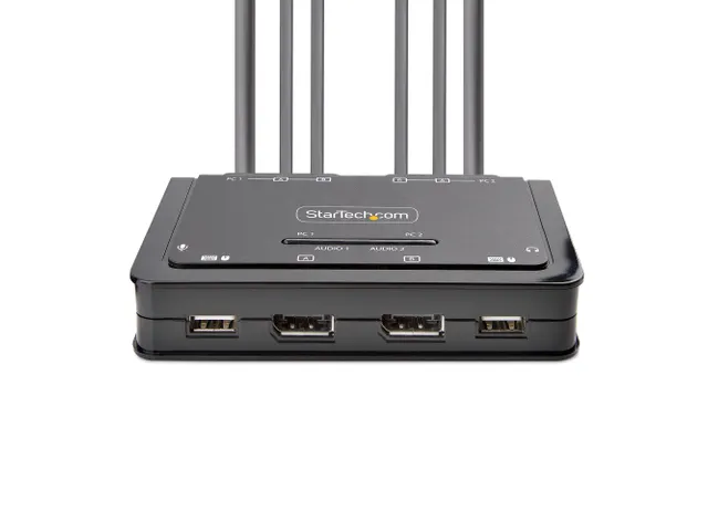 2-Port Dual-Monitor DisplayPort KVM Switch 4K 60Hz