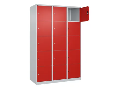 lockerkast,HxBxD 1850x1200x500mm,3x5vakken,vak B 400mm,cil.-slot