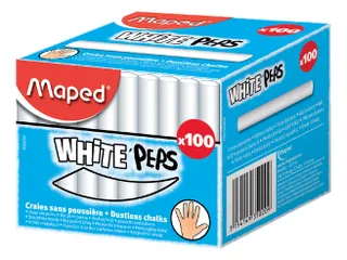Schoolbordkrijt Maped White'Peps doos à 100 stuks wit - 1