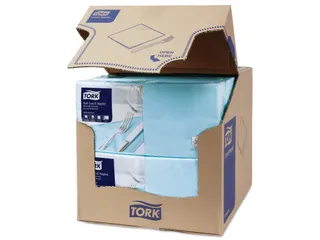 Tork 477871 Soft Lunchservet Advanced Lichtblauw 33x33cm - 2