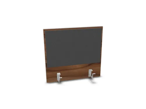 opzetpaneel bureau aanbouw achter NP-tiepolo nut antraciet 600mm