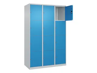 lockerkast,HxBxD 1850x1200x500mm,3x4vakken,vak B 400mm,cil.-slot - 1