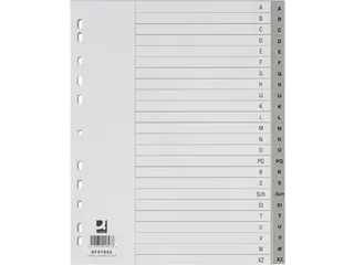 Tabbladen Set A-Z PP A4 4-Gaats 24 Tabs Grijs - 2