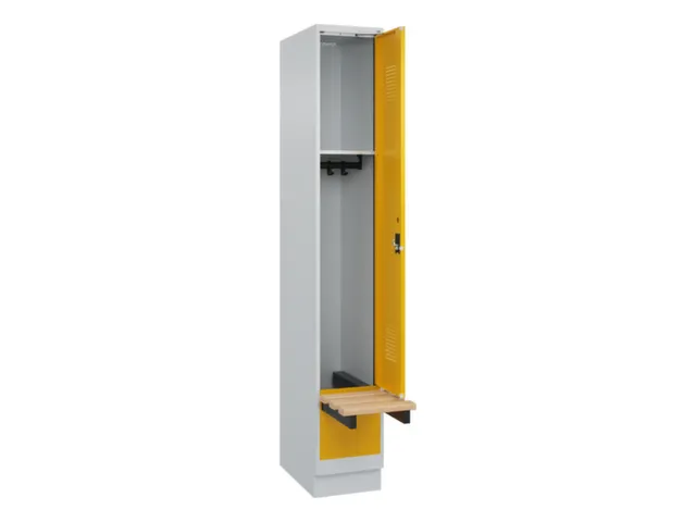 locker met bank,HxBxD 1950x300x815mm,1vak,vak B 300mm,cilinderslot