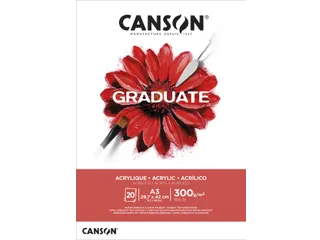 Schilderpapier Canson Graduate Oil & Acrylic 20vel 290gr A3 natuurlijk - 1