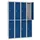 Dubbeldekse lockerkast,HxBxD 1800x1200x500mm,4x2vak.,draaigrendel