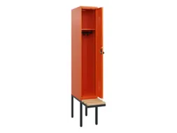 locker met bank,HxBxD 1950x300x815mm,1vak,vak B 300mm,draaigrendel