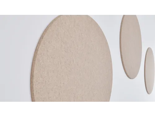 Akoestisch PET-vilt rond plafondpaneel Ø120cm Beige