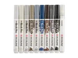 Brushpen Talens Ecoline set à 10 stuks grijs