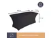 Housse extensible pour table rectangulaire noir