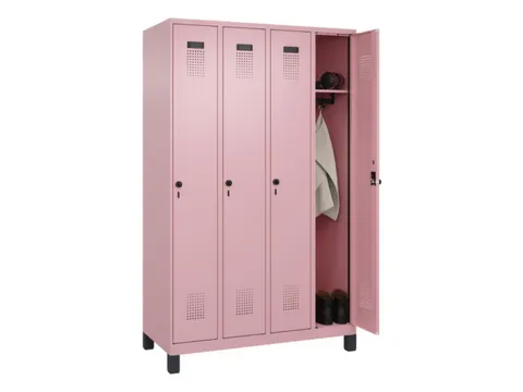 locker,HxBxD 1950x1200x500mm,4vak,vak B 300mm,draaigrendel,voeten