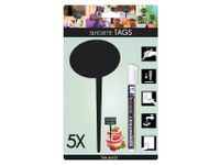 Krijtbord Securit ovaal 18x8cm met kunststof pin