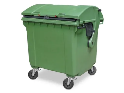 Vuilcontainers,1100l,romp HDPE groen,HxBxD 1460x1370x1210mm
