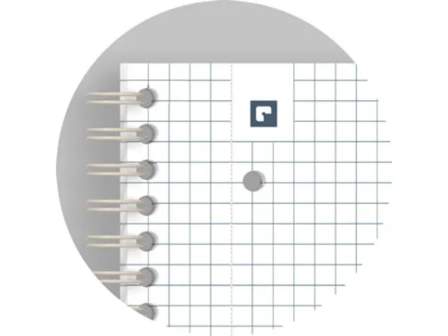 Origin spiraalschrift A4+ geruit 5 mm grijs