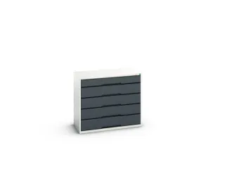 ladekast HxBxD 900x1050x550mm 5laden romp RAL7035 front RAL7016 - 2