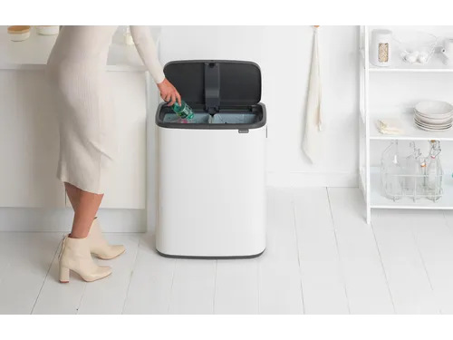 Afvalbak Bo Touch Bin 2x30 Liter Wit