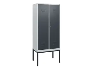 locker,HxBxD 1950x800x500mm,2vak,vak B 400mm,cil.-slot,voetonderstel - 1