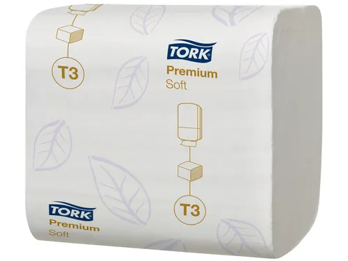 Toiletpapier Tork 114273 T3 zacht gevouwen premium 2-laags