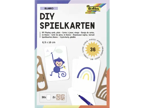 DIY Speelkaarten Folia Blanco 6.5x10cm pak 36 stuks