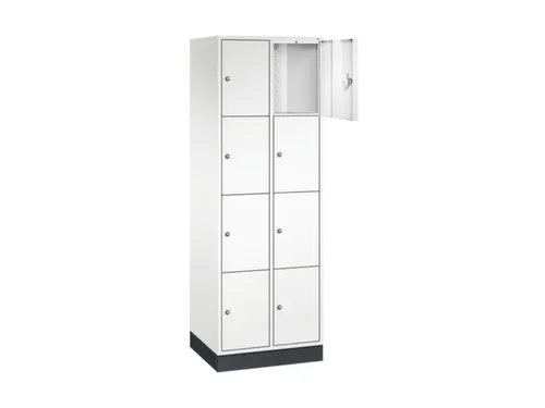 lockerkast,HxBxD 1950x620x500mm,2x4vakken,cil.-slot,sokkel