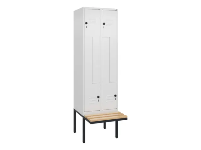 Z-garderobekast,HxBxD 2120x600x815mm,2vak,vak B 300mm,draaigrendel