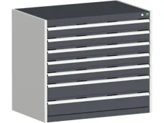 ladekast 900x1050x750mm 7laden zware lasten RAL7035 front RAL7016