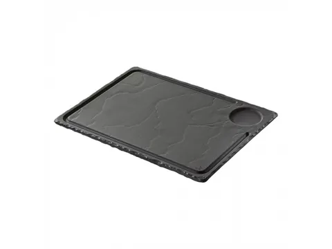 Basalt steakbord 10x330x240mm porselein zwart