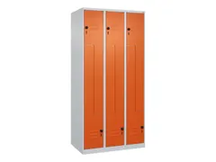 Z-garderobekast,HxBxD 1850x900x500mm,vak B 150/300mm,draaigrendel