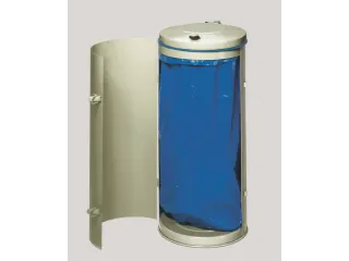Afvalverzamelaar 120 liter HxØ 980x500mm Met Deur Staal Ral7032 - 1