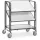 Esd-eurobakkenwagen 9391 250kg 820x610mm 3 Etages Hout Ral7015