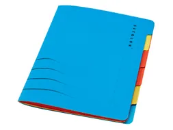 Sorteermap Jalema Secolor sixtab A4 6 vaks blauw karton