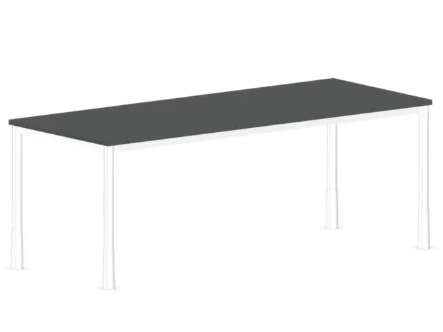 In hoogte verstelbaar bureau,HxBxD 720-840x2000x800mm,MS-donkergrijs