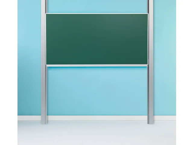 Tableau à craie 1 panneau réglable sur colonne 100x400cm vert