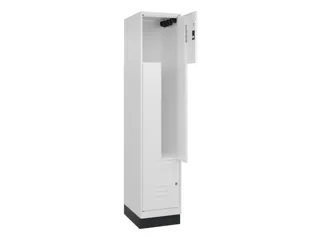 Z-garderobekast,HxBxD 1950x400x500mm,vak B 200/400mm,cil.-slot,sokkel - 2