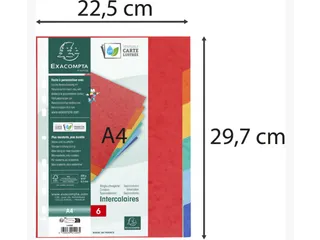 Tabbladen Exacompta A4 11-gaats 6-delig glanskarton Assorti - 3