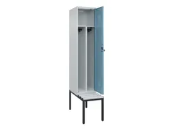 locker met bank,voor scheiding van kleding,HxBxD 2120x400x815mm,1vak